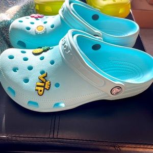 Sky blue crocs